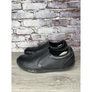Kuru Kivi Black Leather 10250180 Slip On Walking Loafers Comfort Shoes Men 9.5US